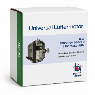Lüftermotor 230V / 16W / 1300 rpm/1550 rpm